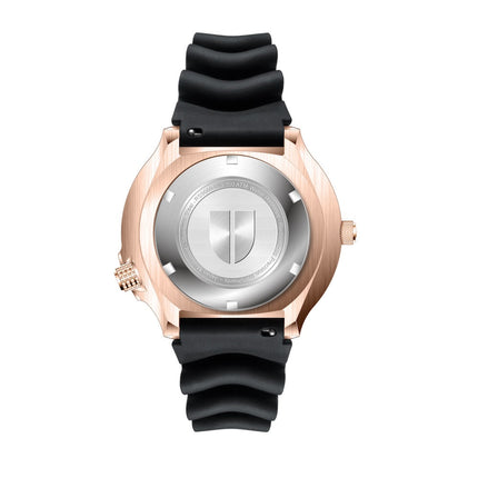 RIEDENSCHILD PRECISION INSRUMENTS GERMANY Divers Taucheruhr 1000m Helium Valve Watch Rose Gold/Black image 5
