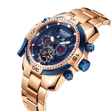 Reef Tiger Men's Aurora Transformers Skeleton Automatic Mechanical Watch image 3