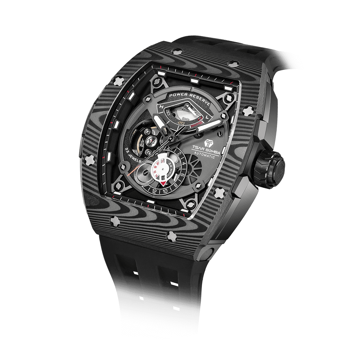 TSAR BOMBA Elemental-Carbon Fiber Automatic Watch TB8210CF