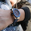 MEGIR Men's Royale Chronograph Rose Gold / Blue Leather Watch