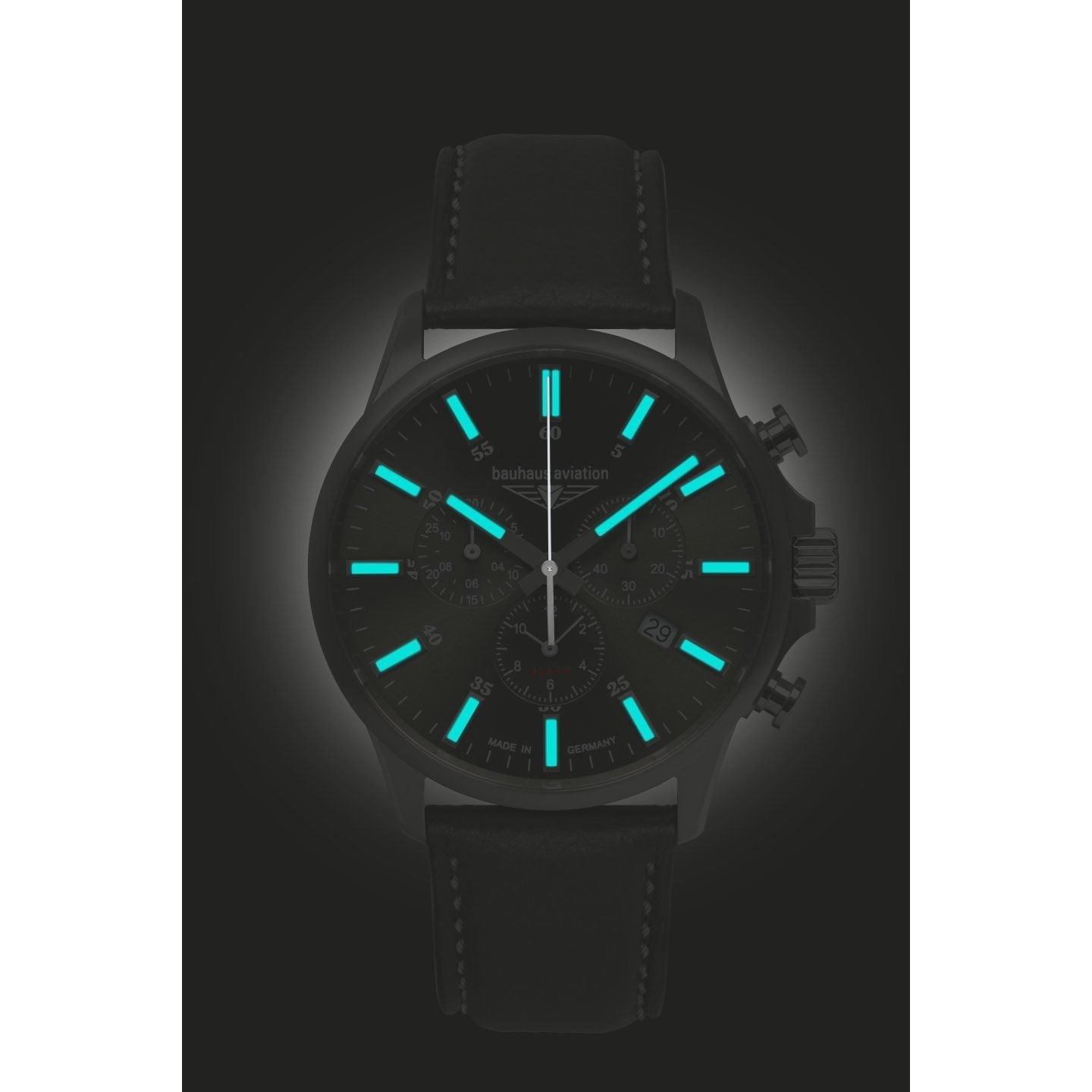 BAUHAUS AVIATION Men’s Titanium Quartz Chronograph Watch 28804 image 1