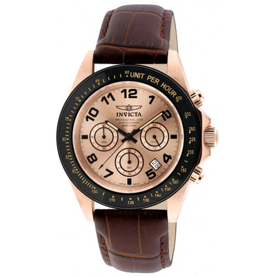 INVICTA Men's Speedway 43mm Montenegro Rose Gold / Dark Brown Chronograph Watch