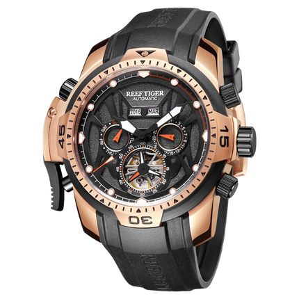 Reef Tiger Men's Aurora Transformers Skeleton Automatic Mechanical Watch image 11