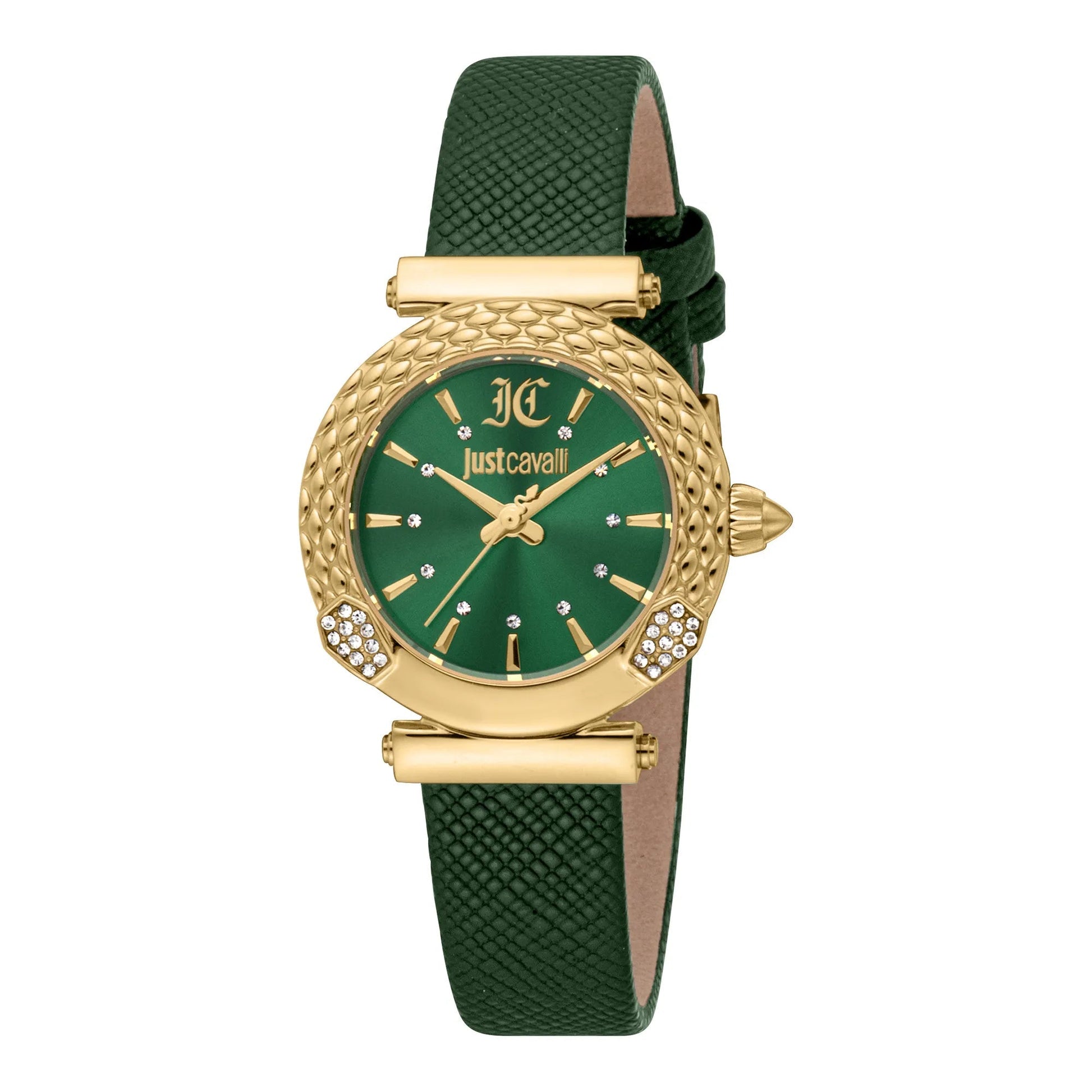 Just Cavalli Animalier Mistero Snake Leather Yellow Gold Green image 0