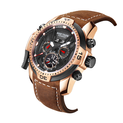 Reef Tiger Men's Aurora Transformers Skeleton Automatic Mechanical Watch image 1