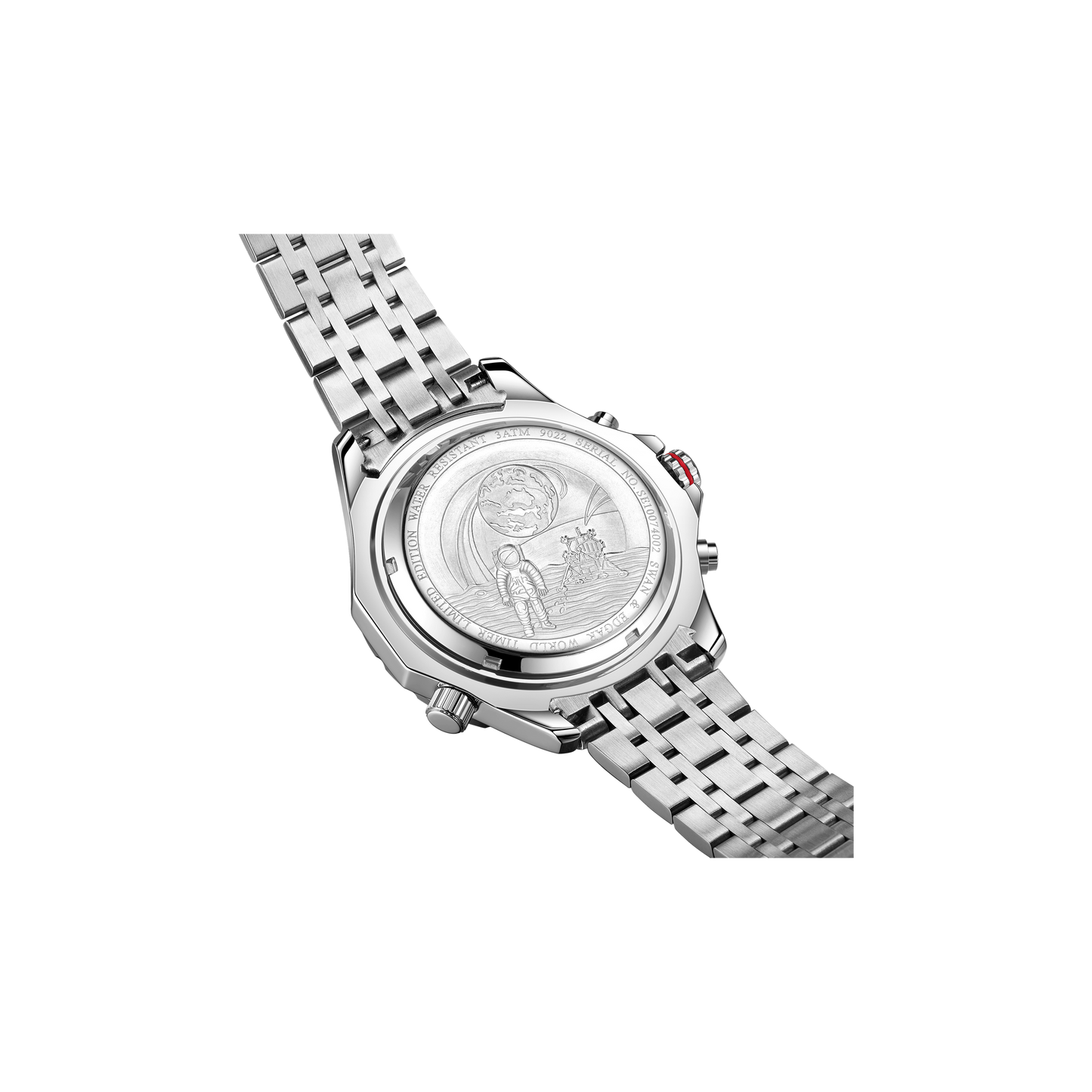 World Timer Mechanical Quartz Hybrid- Steel Matt Blue image 2