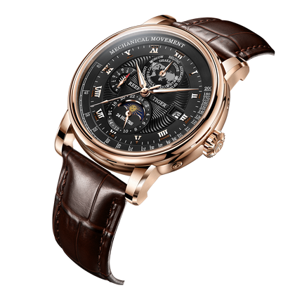 Reef Tiger Men's Artist Master II Mechanical Calendar Moon Phase Watch RGA1963 image 2