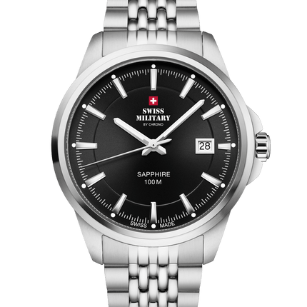 Swiss Military SM34104.01 – Classic Steel Watch for Men image 0