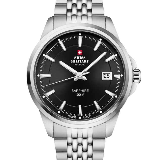 Swiss Military SM34104.01 – Classic Steel Watch for Men image 0