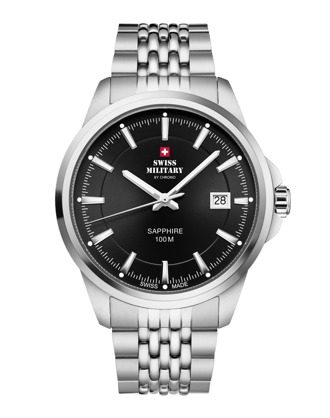 Swiss Military SM34104.01 – Classic Steel Watch for Men image 0