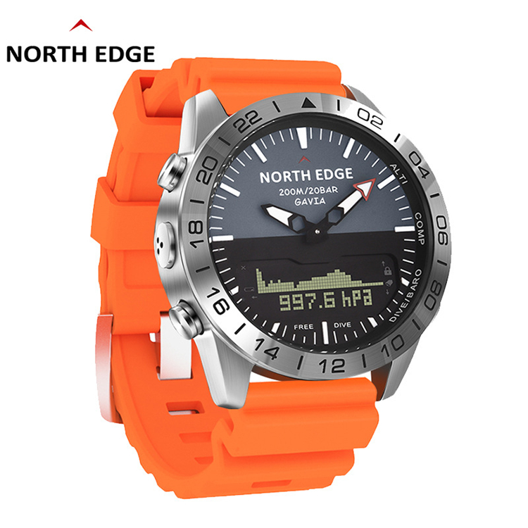 NORTH EDGE Tactical Gavia Watch Silicone Orange image 0