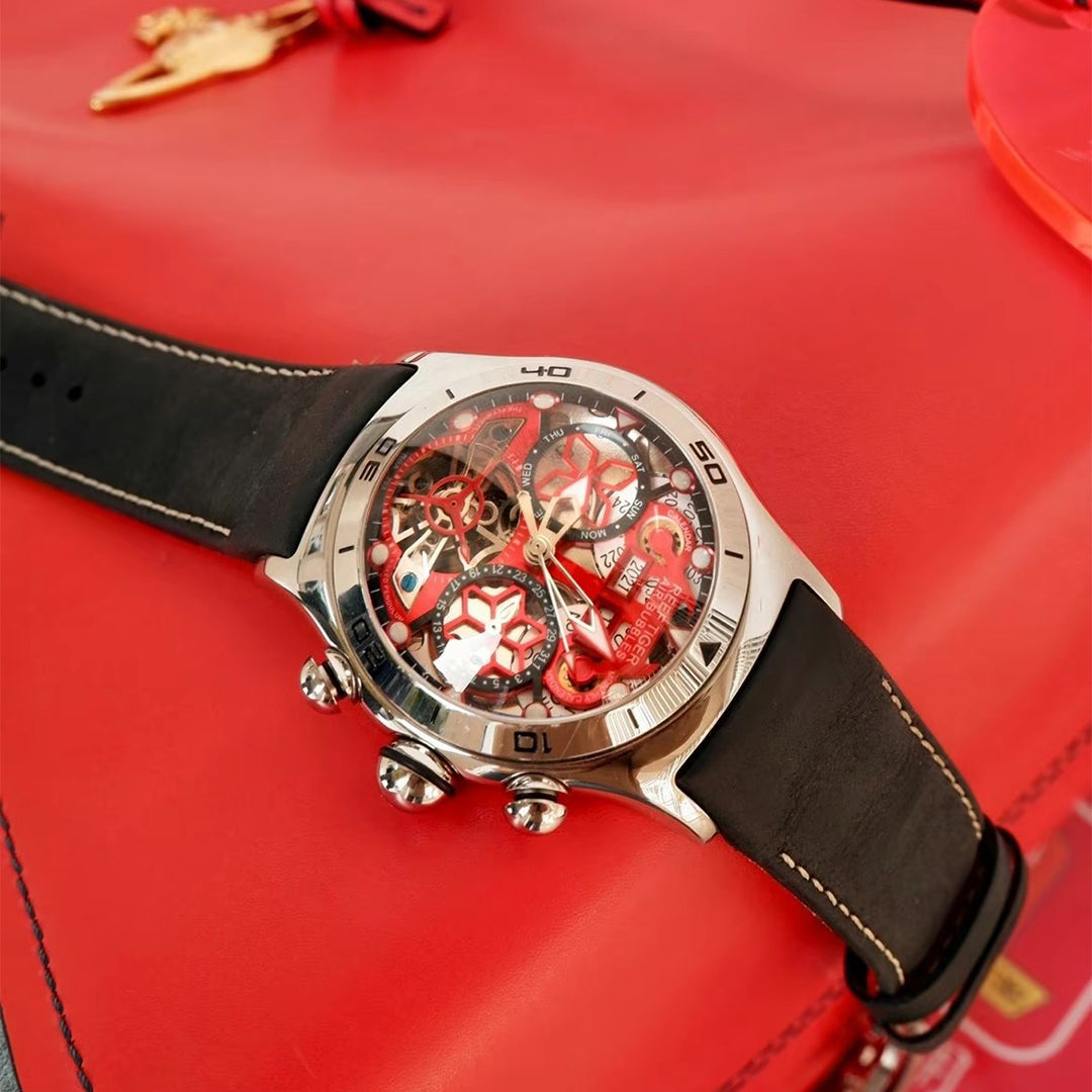 Reef Tiger Men's Aurora Air Bubbles Automatic Mechanical Skeleton Watch image 3
