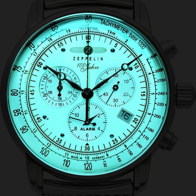 ZEPPELIN 8680M-3 100 Jahre Beige NIGHT GLOW Watch image 0