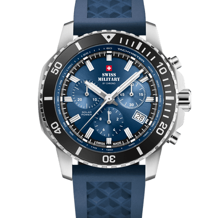 Swiss Military Solar Chronograph – Blue, Rubber | SMS34113.03 image 0