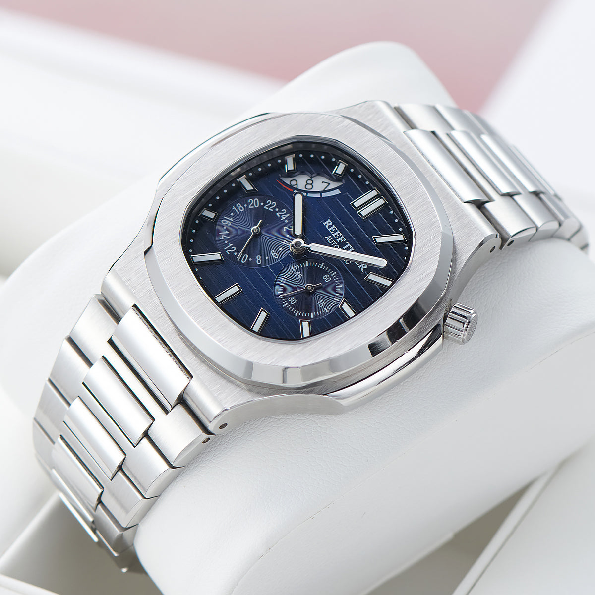 Reef Tiger Men's Peak 44mm Square Crystal Bezel Automatic Watch RGA2019 image 0