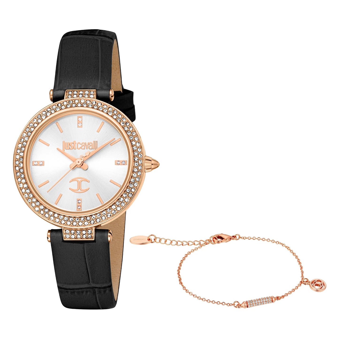 Just Cavalli SET Savoca Leather Black RG Silver image 0