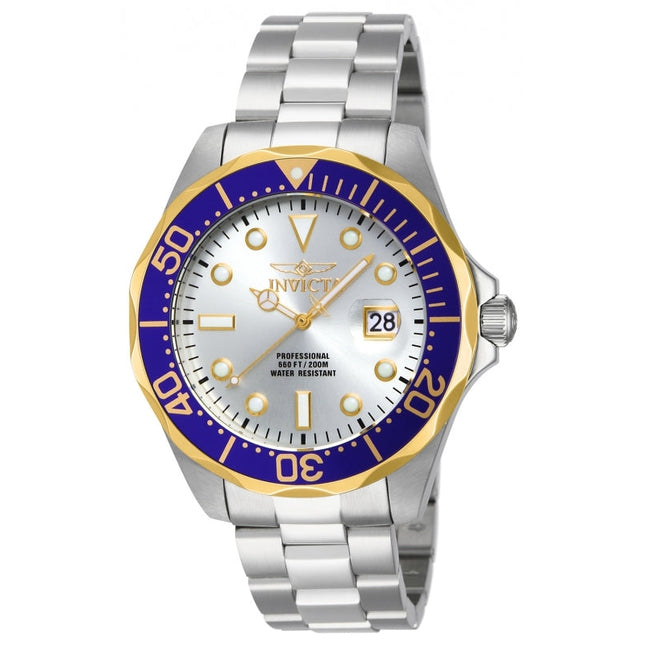 INVICTA Men's Pro Diver 47mm Silver Oyster Bracelet 200m Watch