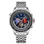 World Timer Mechanical Quartz Hybrid- Steel Matt Blue image 0