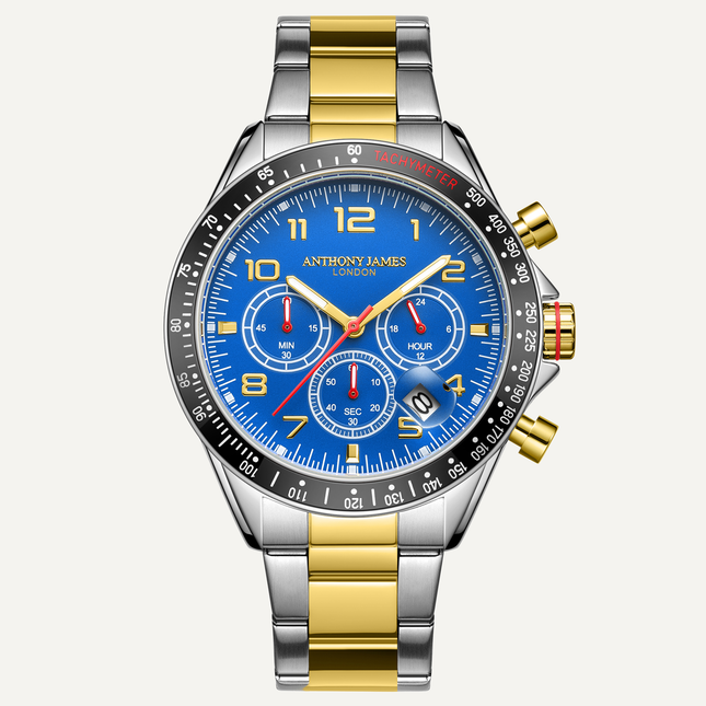 Tachymeter Chrono Two Tone Blue image 0