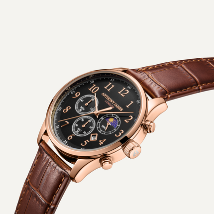 Moonphase Chronograph Rose Black image 1