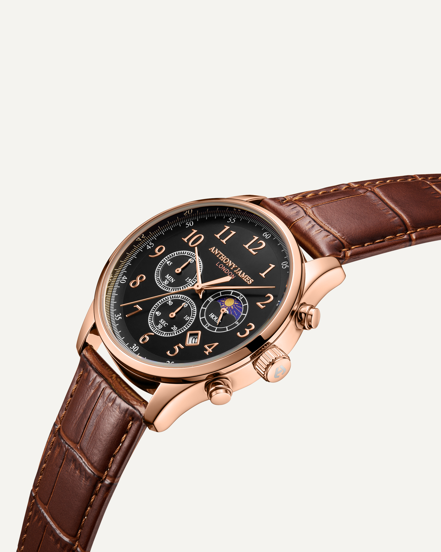 Moonphase Chronograph Rose Black image 1
