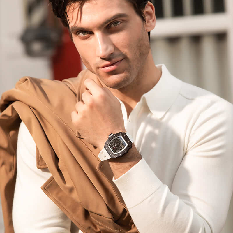 TSAR BOMBA Elemental-Carbon Fiber Automatic Watch TB8208CF