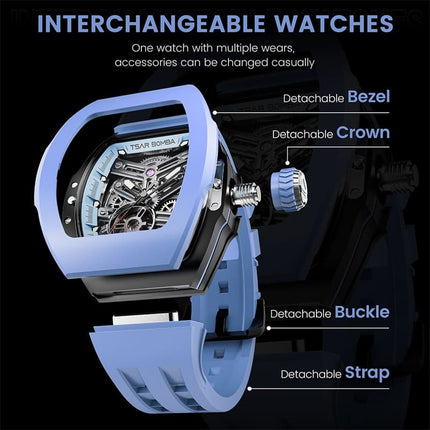 TSAR BOMBA Interchangeable Automatic Watch TB8218 Twin Set