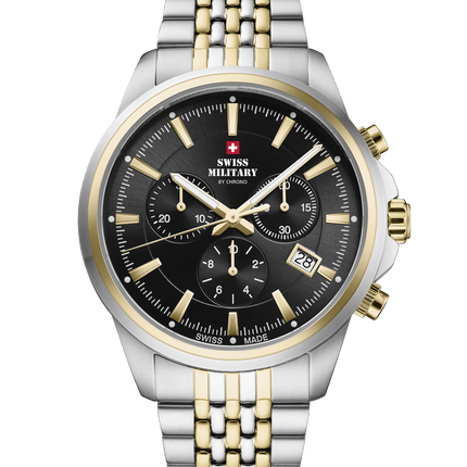 Swiss Military SM34107.05 – Classic Chronograph Watch Black Bicolor image 0