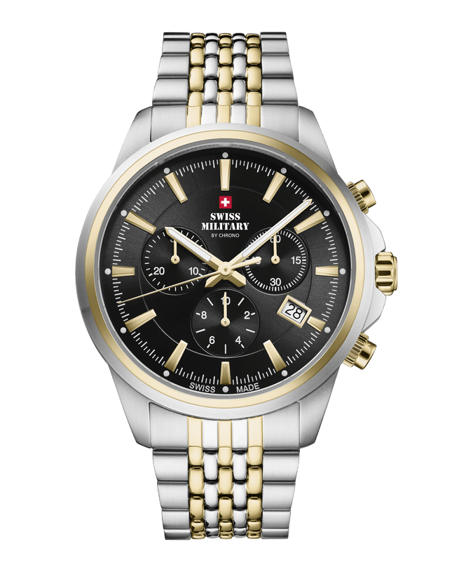 Swiss Military SM34107.05 – Classic Chronograph Watch Black Bicolor image 0