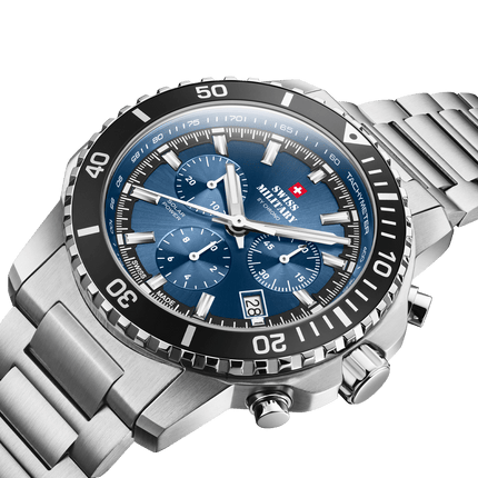 Swiss Military Solar Chronograph – Blue, Steel | SMS34113.02 image 2