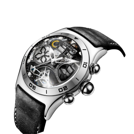 Reef Tiger Men's Aurora Air Bubbles Automatic Mechanical Skeleton Watch image 1