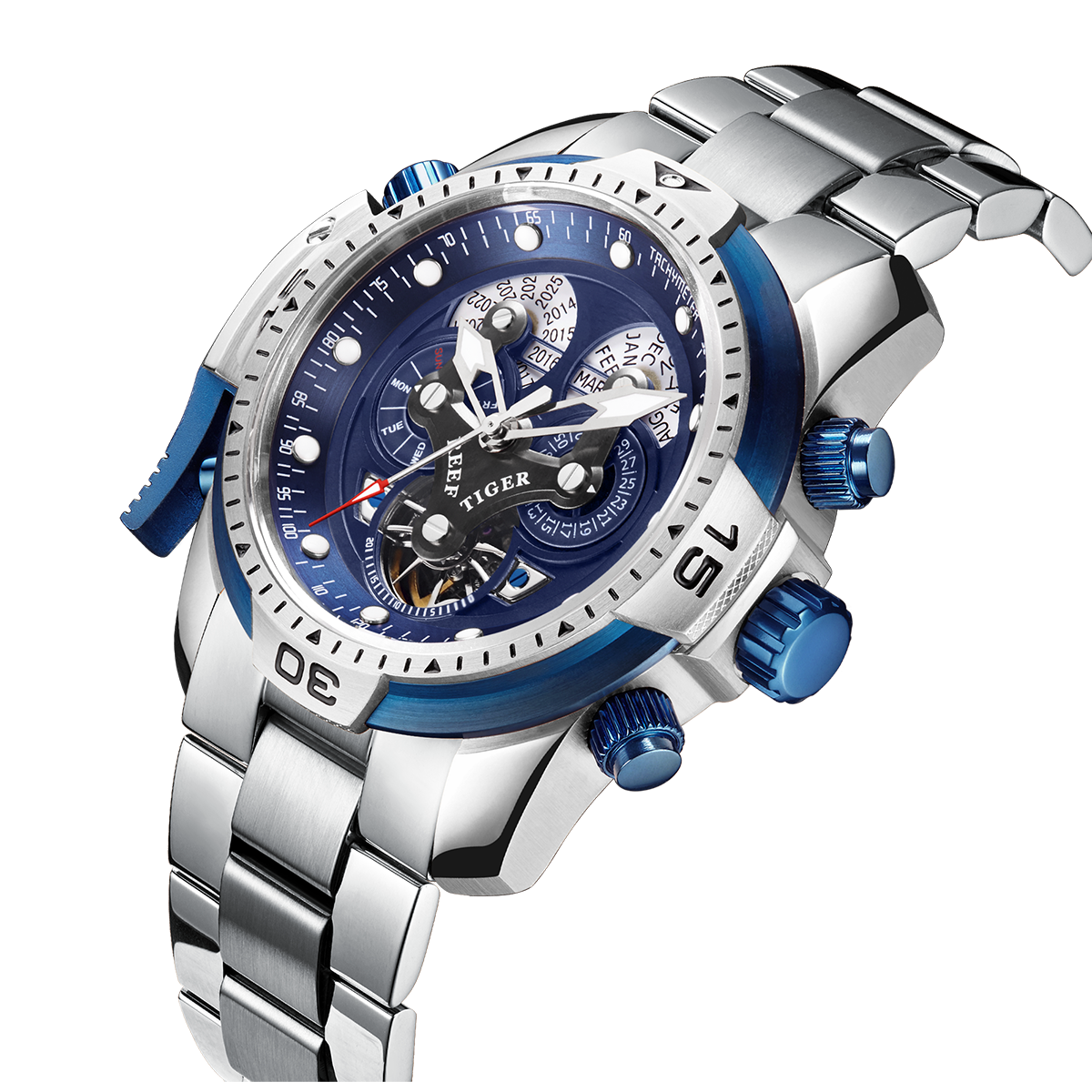 Perfect Luxury Men's Automatic Sport Watches - Reef Tiger Aurora Concept Series image 1