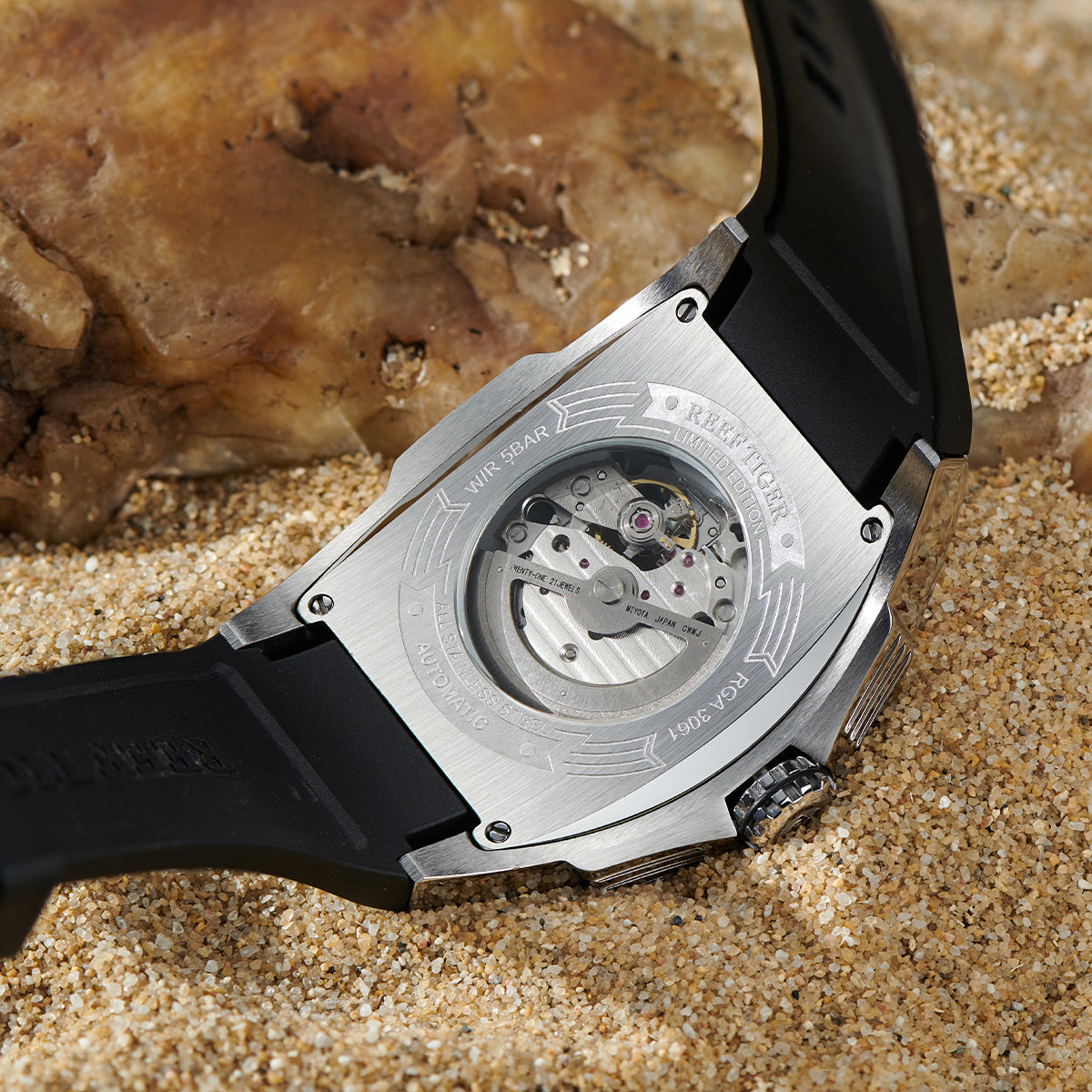 Reef Tiger Men's Aurora Chinese Dragon Skeleton Automatic Watch image 6