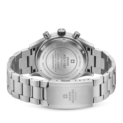 Swiss Military Field Chronograph Watch – Green Steel | SM34117.03 image 2