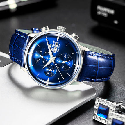 Reef Tiger Men's Seattle Chiefs Automatic Luxury Vintage Dress Chronograph Watch image 4