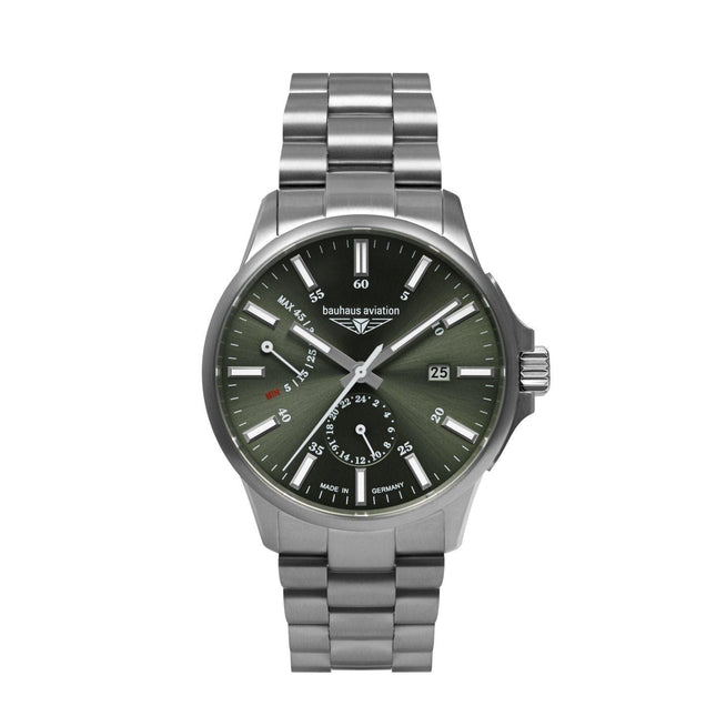 BAUHAUS AVIATION Men’s Titanium Automatic Power Reserve Watch 2860M4 image 0