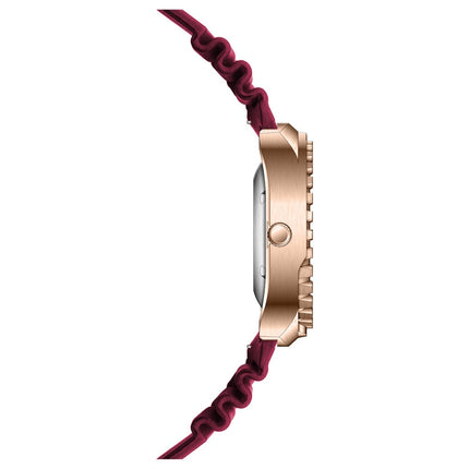 RIEDENSCHILD PRECISION INSRUMENTS GERMANY Divers Taucheruhr 1000m Helium Valve Watch Rose Gold/Burgandy image 2