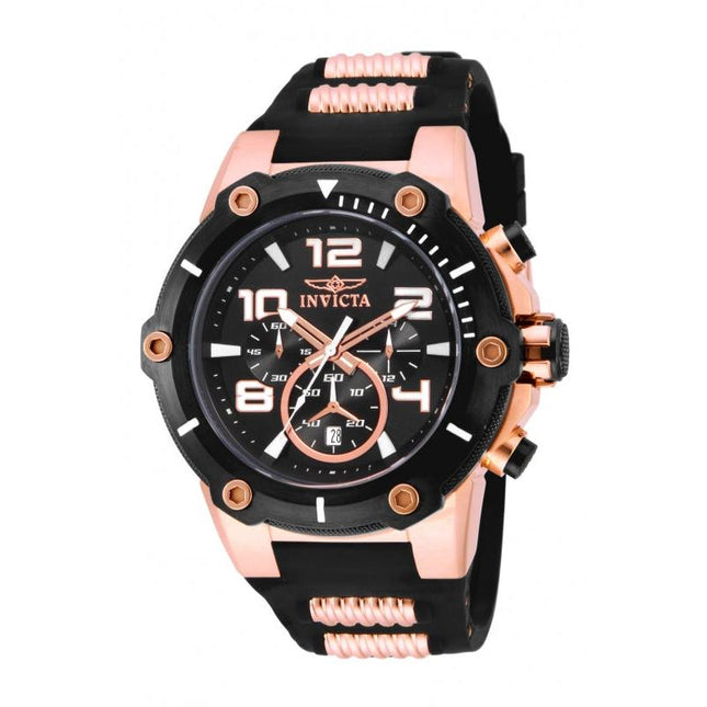 INVICTA Men's Speedway Fury 51mm Silicone Watch Rose Gold/Black
