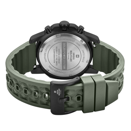 Swiss Military Solar Chronograph – Green, PVD, Rubber | SMS34113.06 image 3