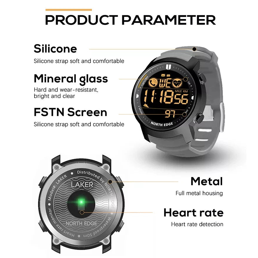 NORTH EDGE Tactical Laker Smart Watch image 3