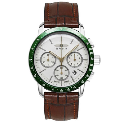 ZEPPELIN Men's New York Chronograph Steel Bracelet Watch 88784 image 0