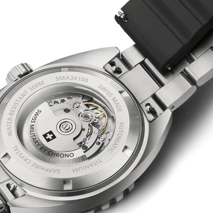 Swiss Military B.A14100.04 – Yellow Rubber Strap Titanium image 1