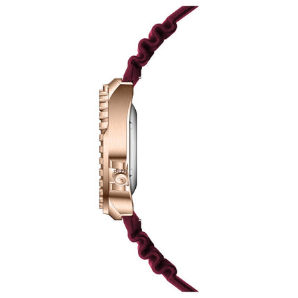 RIEDENSCHILD PRECISION INSRUMENTS GERMANY Divers Taucheruhr 1000m Helium Valve Watch Rose Gold/Burgandy image 3