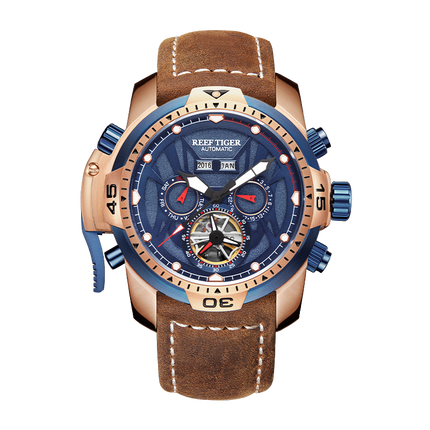 Reef Tiger Men's Aurora Transformers Skeleton Automatic Mechanical Watch image 0
