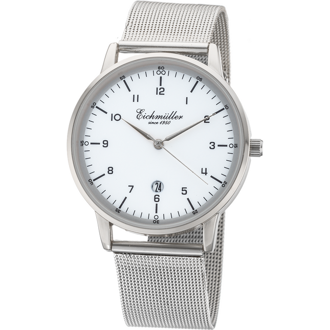 EICHMULLER since 1950 Classic Date Milanese Silver/White Watch image 0
