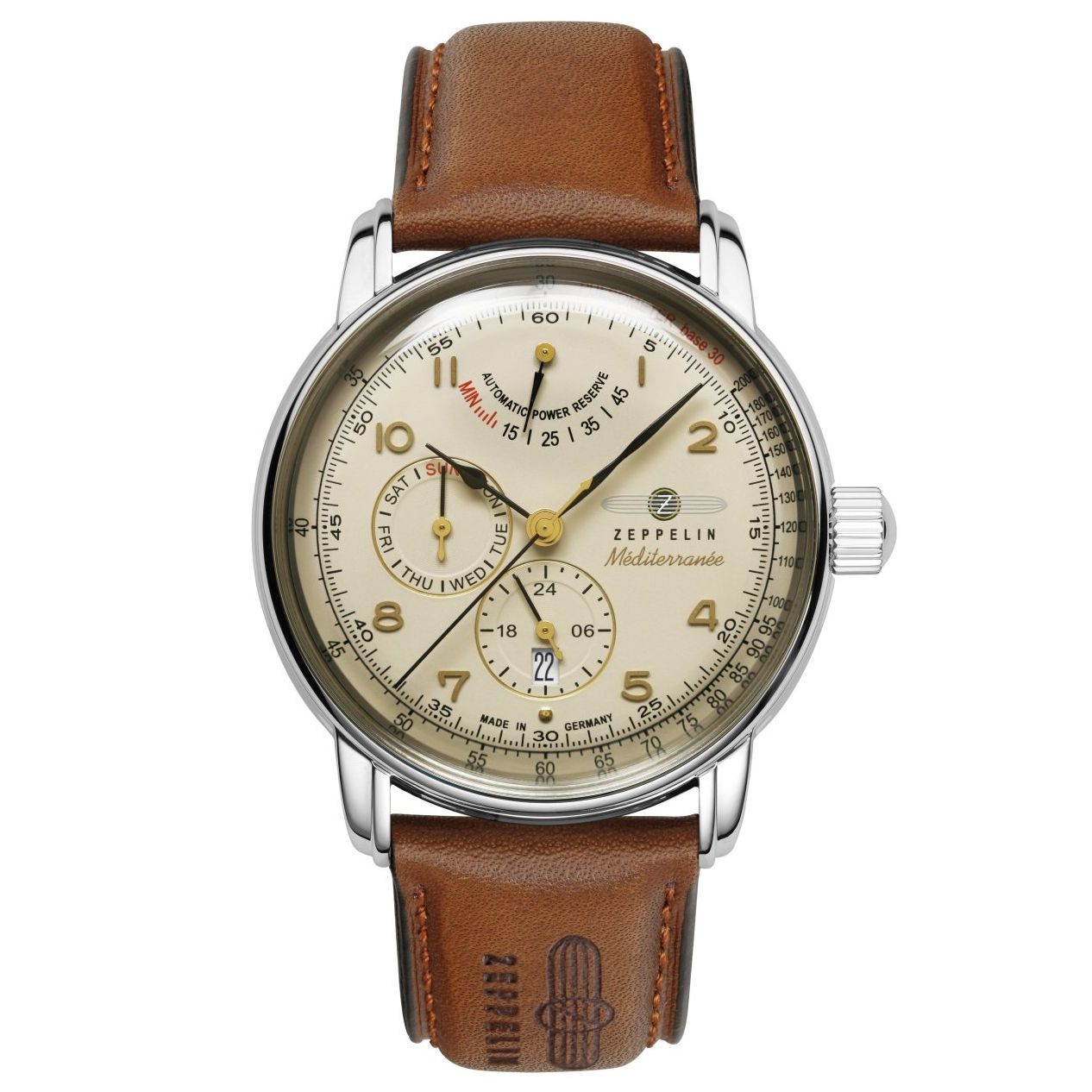 ZEPPELIN Men's Mediterranee 1921 Automatic Power Reserve Watch 96905 image 0