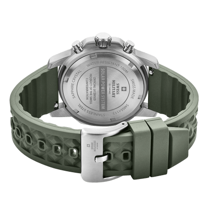 Swiss Military Solar Chronograph – Green, Rubber | SMS34113.04 image 1