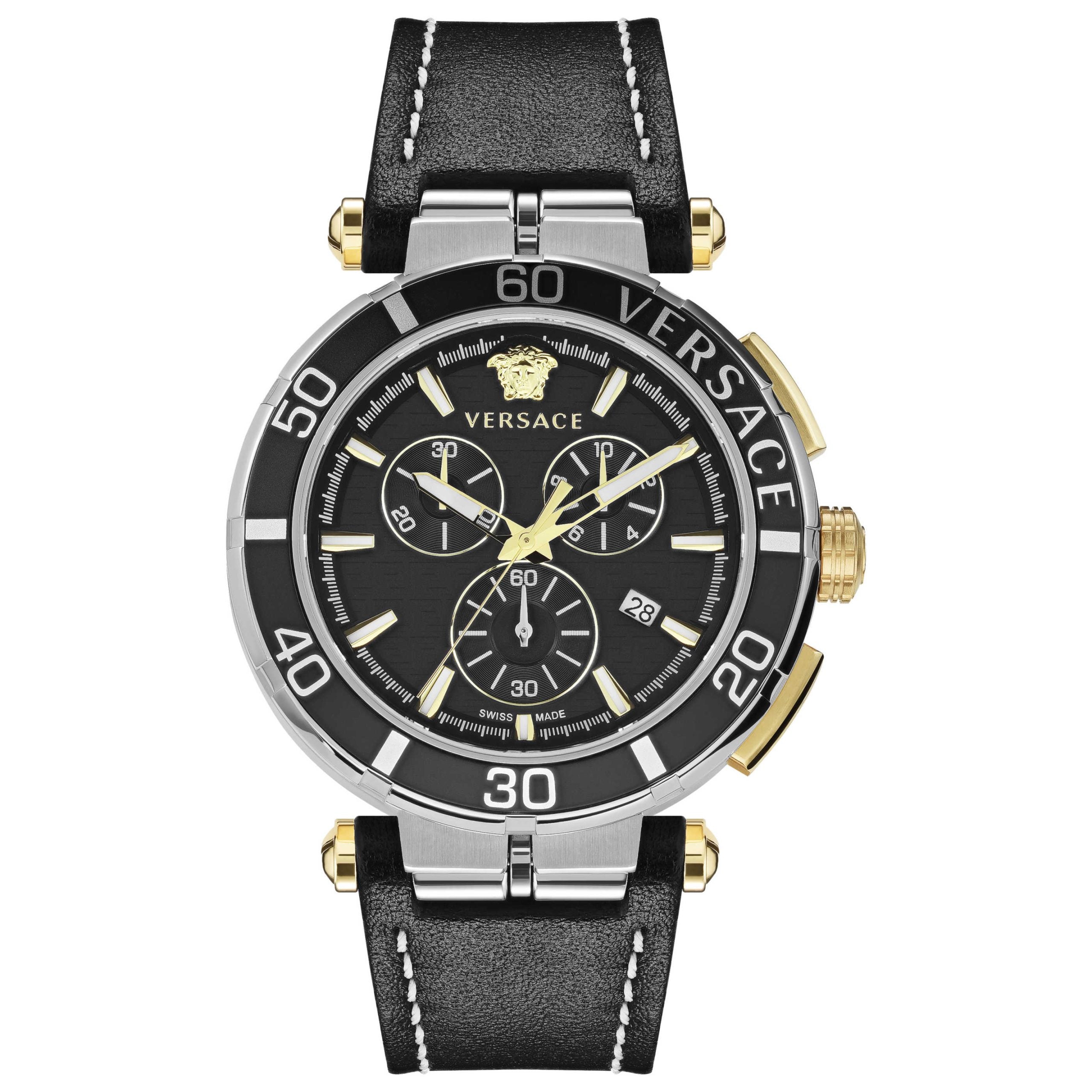 Versace Men's Watch 45mm Greca Chronograph Black image 0