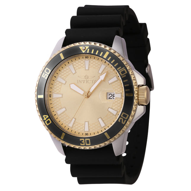 INVICTA Men's Pro Diver Silicone 45mm Watch Champagne image 0