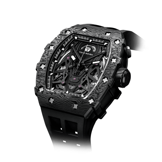 TSAR BOMBA Elemental-Carbon Fiber Automatic Watch Phantom TB8207CF